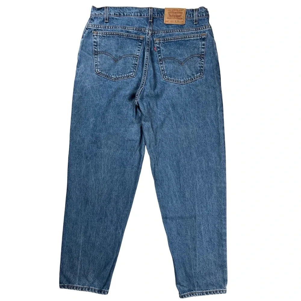Levis 560 Loose Fit Jeans Men 38x30 (Fit 35x32) Blue Tapered Leg Vintage 90s USA